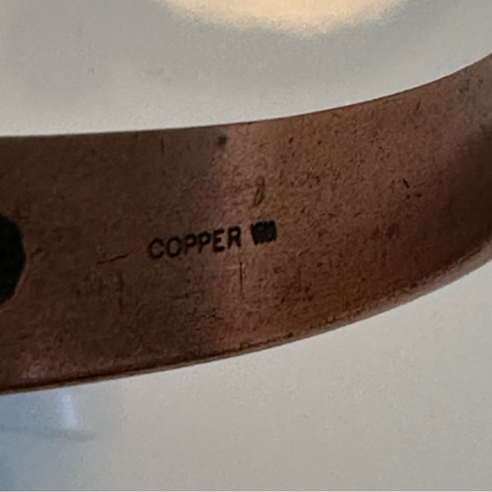 Engraved Copper Cuff Bracelet - Picture 4 of 4